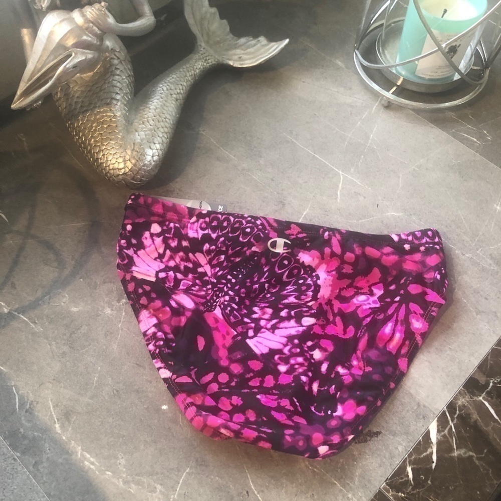 NWT CHAMPION 🦋 Pink Butterfly Racer Swim Bottom - Picture 3 of 8